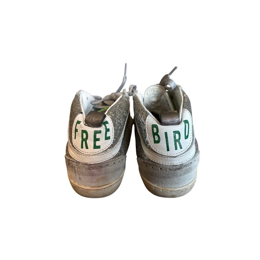 Free Bird Suede/Leather Glitter Mini Wedge Sneakers women’s size 9